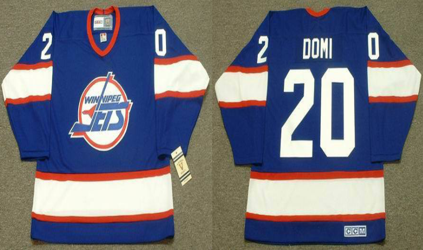 2019 Men Winnipeg Jets #20 Domi blue CCM NHL jersey
